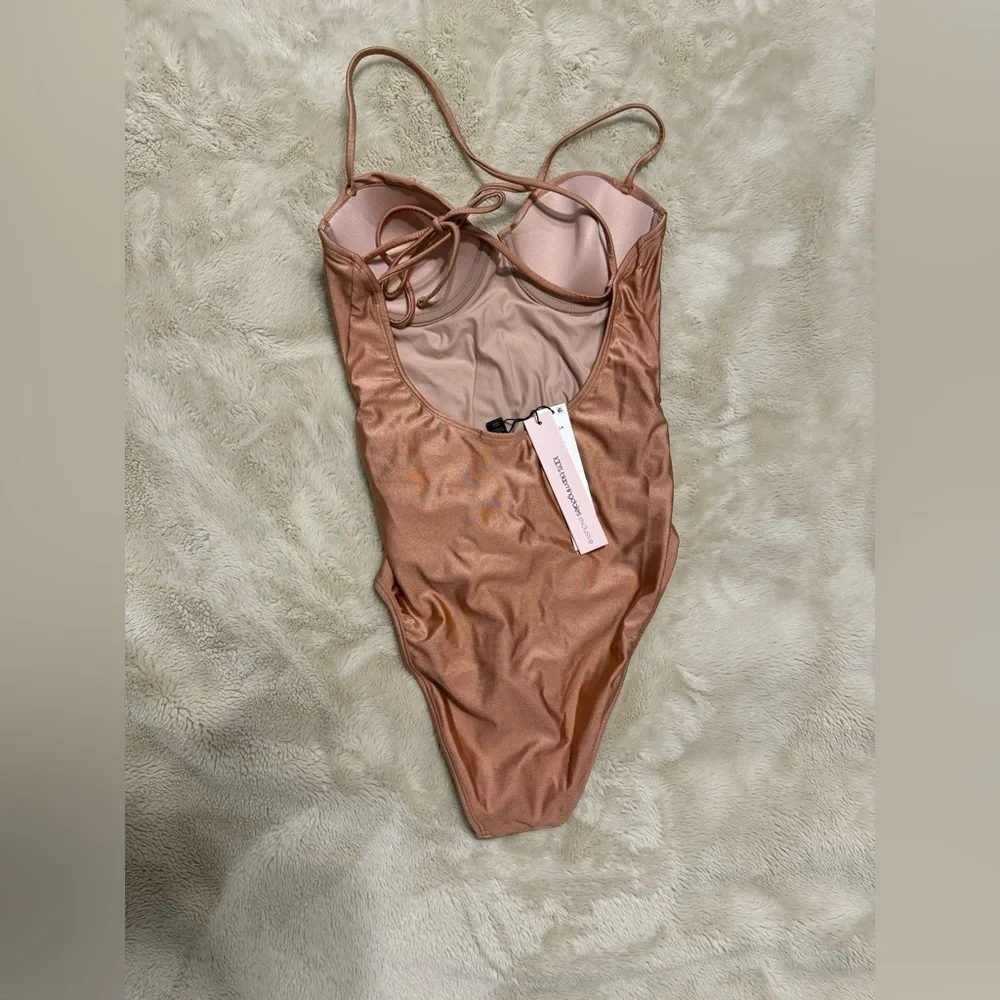 AQUA Swim
Metallic Ruched Underwire One Piece Swimsuit - 100% Exclusive - Picture 3 of 4